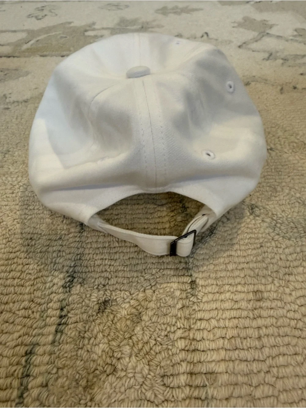 Nike Kids White Cap with Black Swoosh Logo